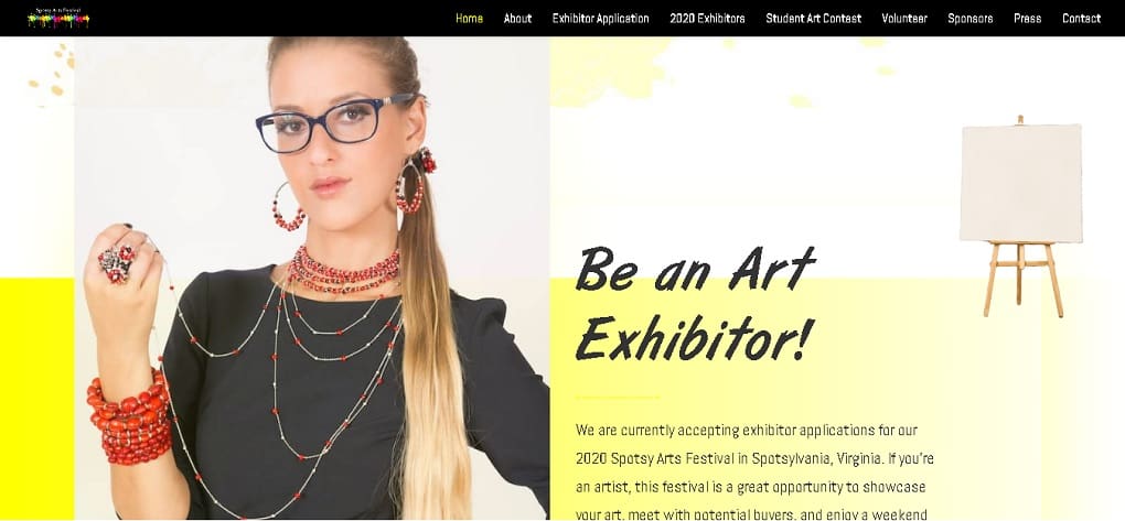 The Spotsy Arts Festival New Website Design by The Styles Agency.