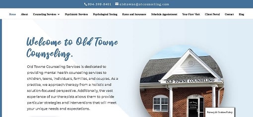 Old Towne Counseling New Website Design by The Styles Agency.