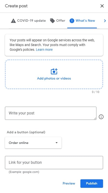 Post Updates on Google Business Profile