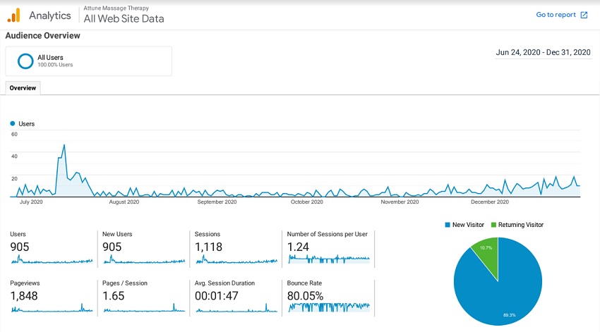 Analytics - June 24 2020 to December 31 2020