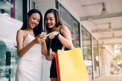 Two Women Shopping at Local Business Found on Google